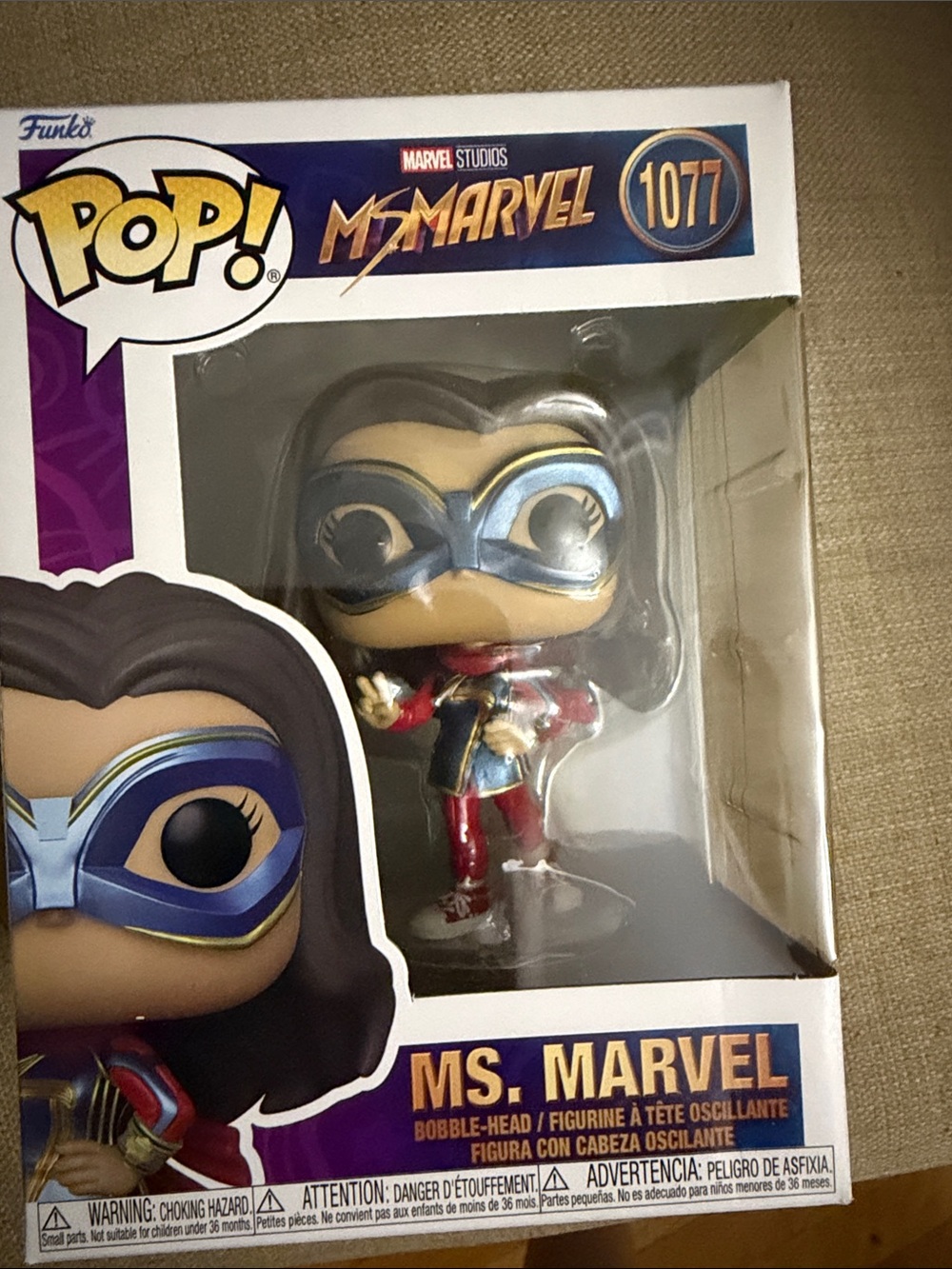 Funko Ms. Marvel Pop! Figure - Blue, Red, Gold